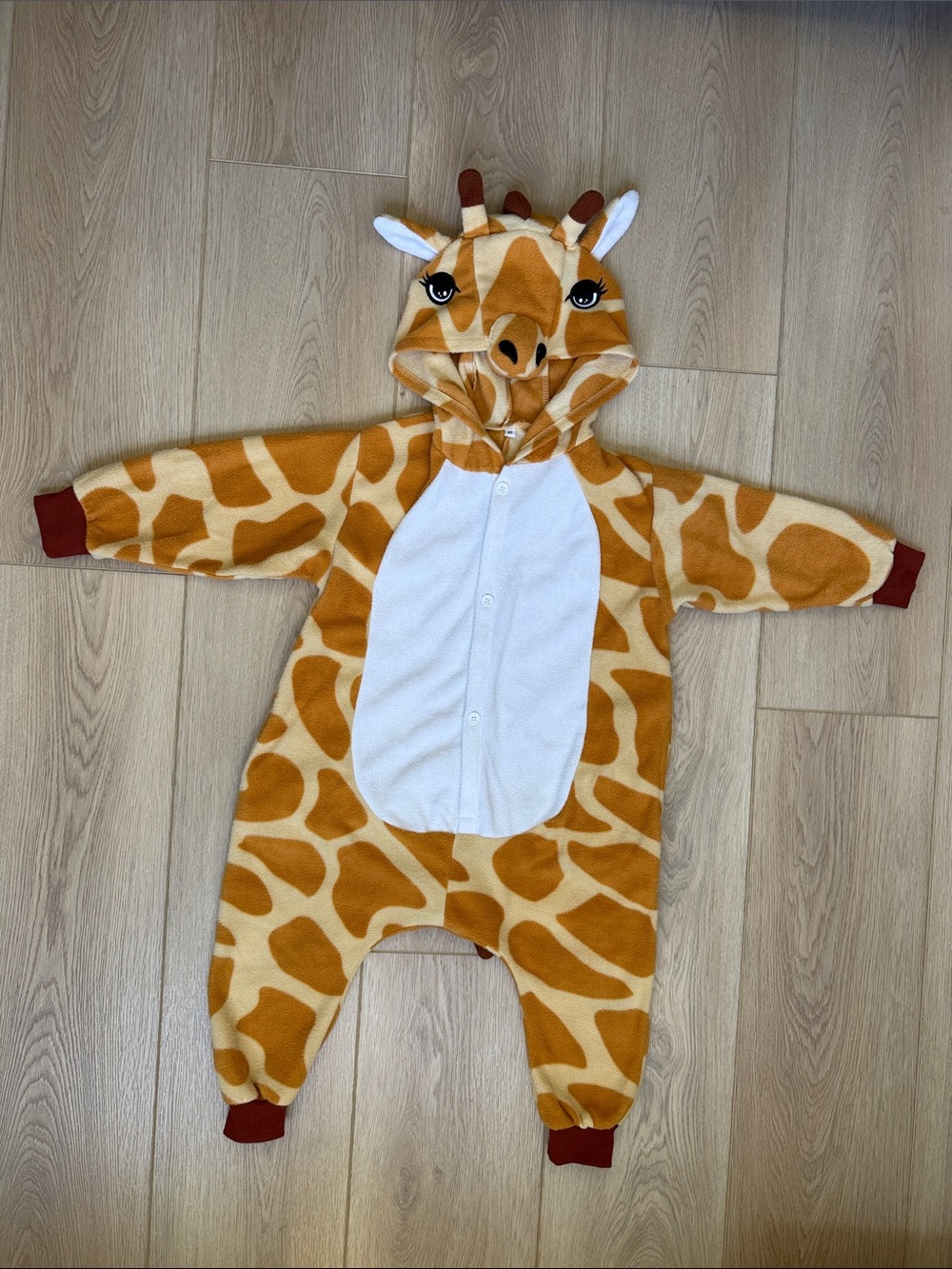 Giraffe Costume Toddler 2/3T Halloween Dress Up Hooded Safari Animal Outfit Sz95